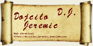 Dojčilo Jeremić vizit kartica